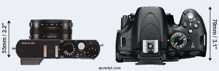 Compare D-LUX Typ 109 versus D5100 top