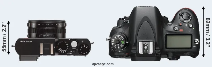 Compare D-LUX Typ 109 versus D600 top