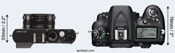 Compare D-LUX Typ 109 versus D7100 top