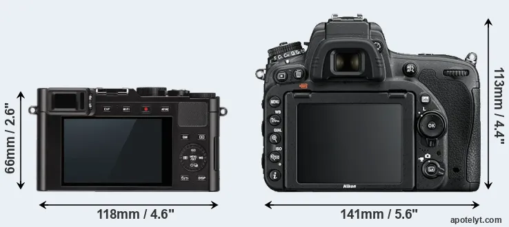 Comparison D-LUX Typ 109 or D750 rear