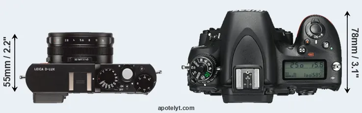 Compare D-LUX Typ 109 versus D750 top