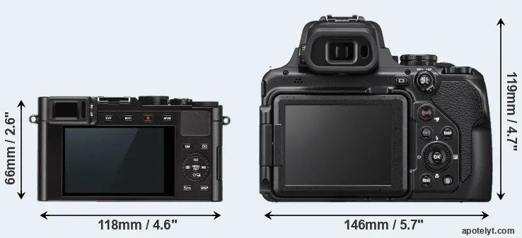 Comparison D-LUX Typ 109 or P1000 rear