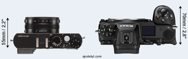 Compare D-LUX Typ 109 versus Z6 II top