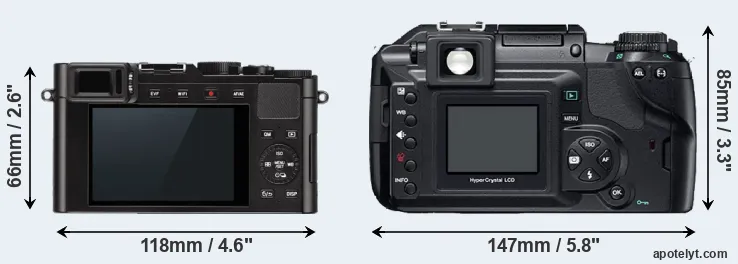 Comparison D-LUX Typ 109 or E-300 rear