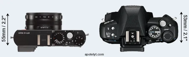 Compare D-LUX Typ 109 versus E-420 top