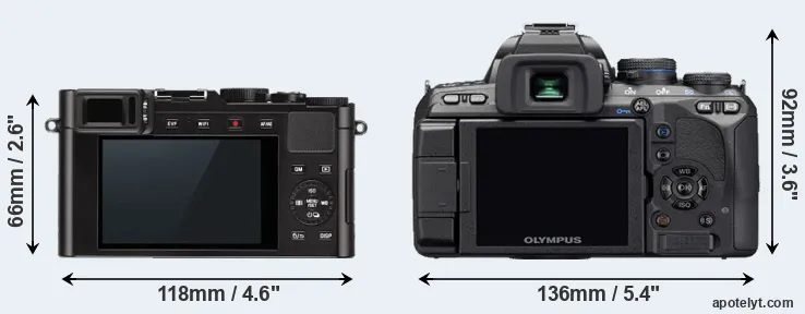 Comparison D-LUX Typ 109 or E-510 rear