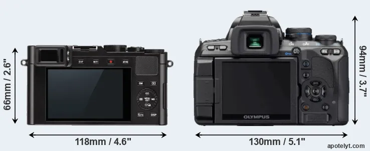 Comparison D-LUX Typ 109 or E-620 rear