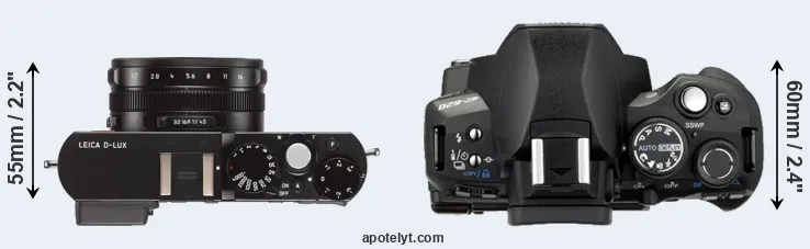 Compare D-LUX Typ 109 versus E-620 top