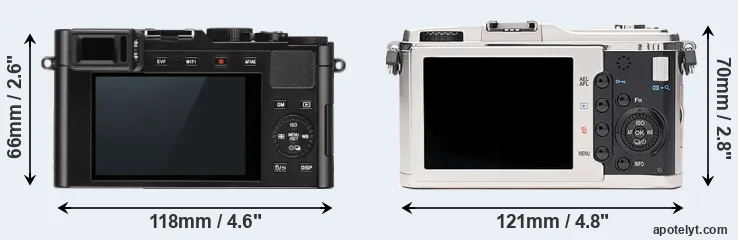 Comparison D-LUX Typ 109 or E-P1 rear