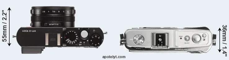Compare D-LUX Typ 109 versus E-P1 top