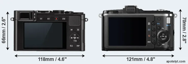 Comparison D-LUX Typ 109 or E-P2 rear