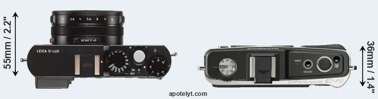 Compare D-LUX Typ 109 versus E-P2 top