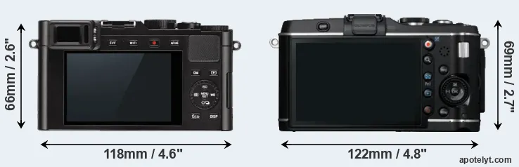 Comparison D-LUX Typ 109 or E-P3 rear
