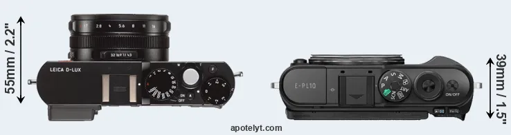 Compare D-LUX Typ 109 versus E-PL10 top