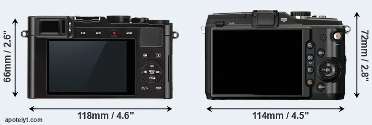 Comparison D-LUX Typ 109 or E-PL2 rear