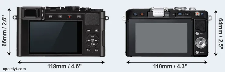 Comparison D-LUX Typ 109 or E-PL3 rear