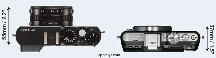 Compare D-LUX Typ 109 versus E-PL3 top