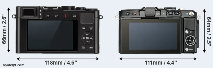 Comparison D-LUX Typ 109 or E-PL5 rear