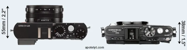 Compare D-LUX Typ 109 versus E-PL5 top