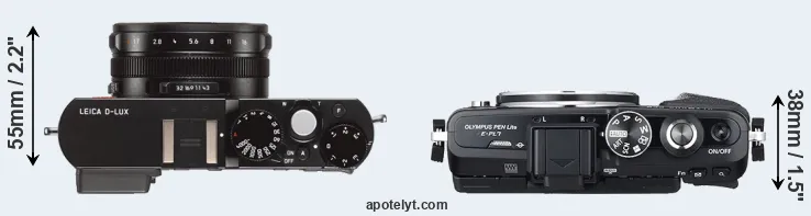Compare D-LUX Typ 109 versus E-PL7 top