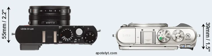 Compare D-LUX Typ 109 versus E-PL9 top
