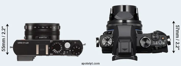 Compare D-LUX Typ 109 versus Stylus 1s top