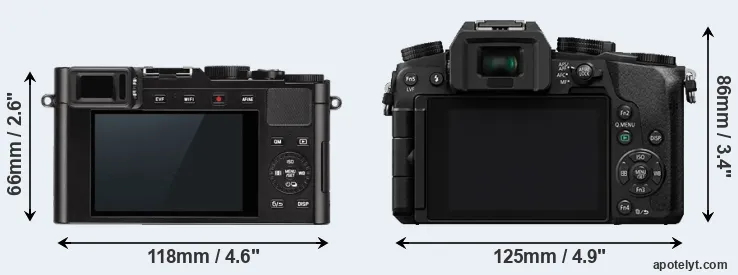 Comparison D-LUX Typ 109 or G7 rear