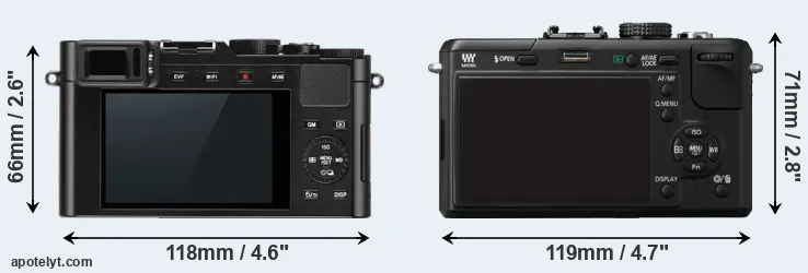 Comparison D-LUX Typ 109 or GF1 rear
