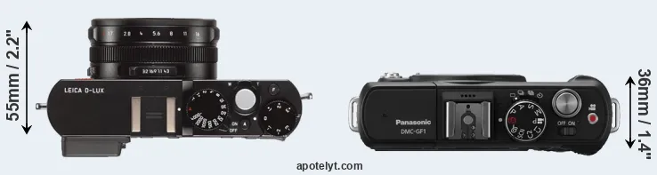 Compare D-LUX Typ 109 versus GF1 top