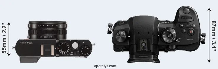 Compare D-LUX Typ 109 versus GH5 top