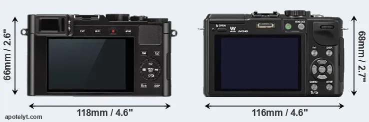 Comparison D-LUX Typ 109 or GX1 rear