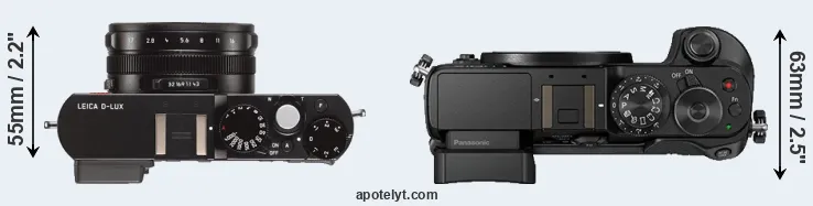 Compare D-LUX Typ 109 versus GX8 top