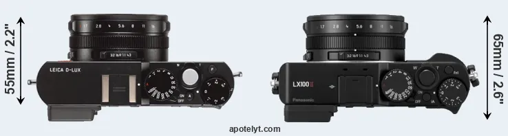 Compare D-LUX Typ 109 versus LX100 II top