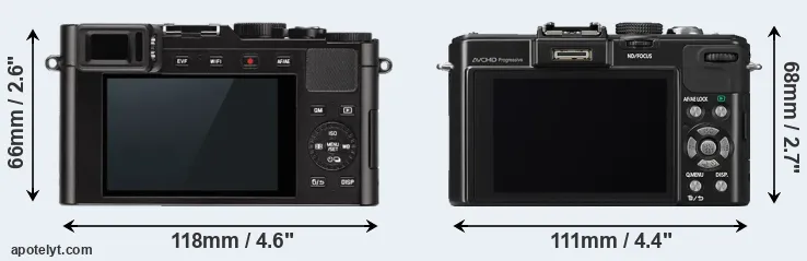 Comparison D-LUX Typ 109 or LX7 rear