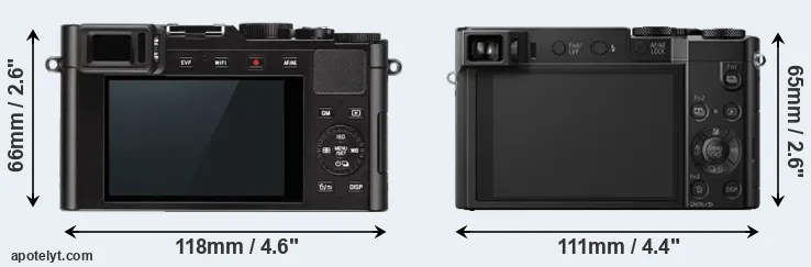 Comparison D-LUX Typ 109 or TZ100 rear