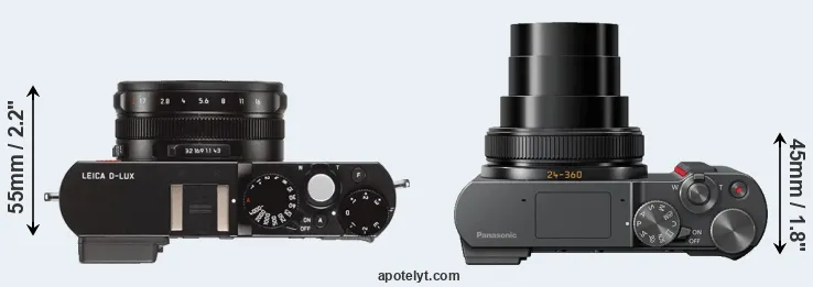 Compare D-LUX Typ 109 versus TZ200 top