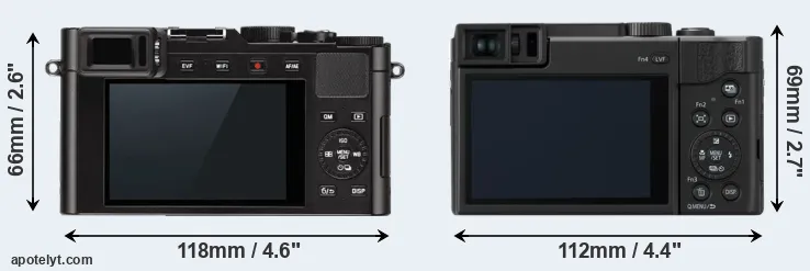 Comparison D-LUX Typ 109 or TZ95 rear