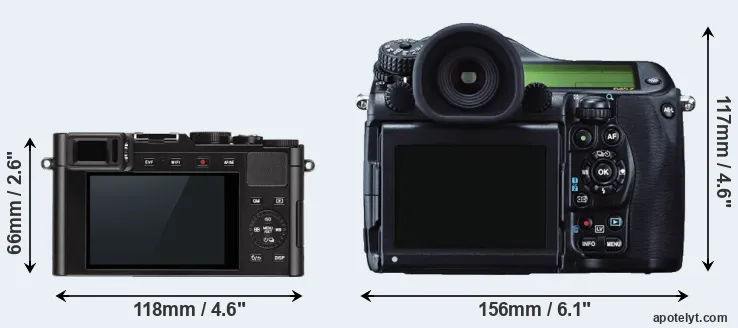 Comparison D-LUX Typ 109 or 645Z rear