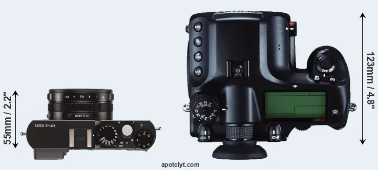 Compare D-LUX Typ 109 versus 645Z top