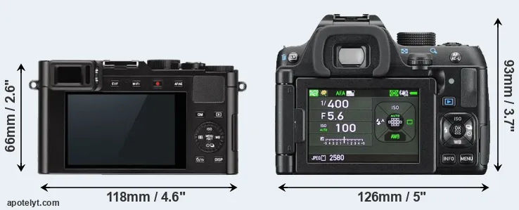 Comparison D-LUX Typ 109 or K-70 rear