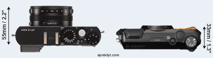Compare D-LUX Typ 109 versus WG-6 top