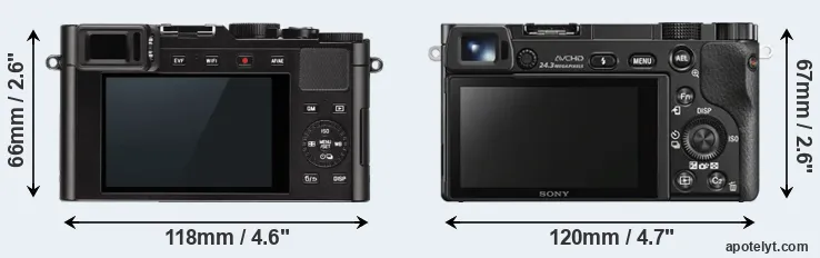 Comparison D-LUX Typ 109 or A6000 rear