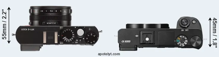 Compare D-LUX Typ 109 versus A6000 top