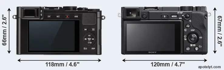 Comparison D-LUX Typ 109 or A6400 rear