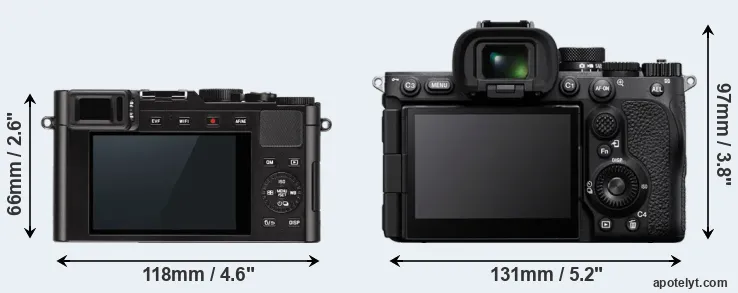 Comparison D-LUX Typ 109 or A7R V rear