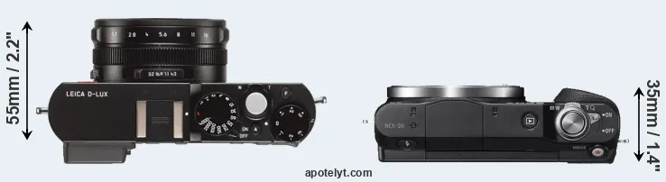 Compare D-LUX Typ 109 versus NEX-3N top