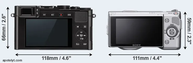 Comparison D-LUX Typ 109 or NEX-5 rear
