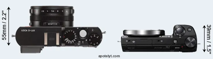 Compare D-LUX Typ 109 versus NEX-5R top