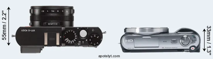 Compare D-LUX Typ 109 versus NEX-C3 top
