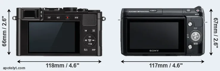Comparison D-LUX Typ 109 or NEX-F3 rear